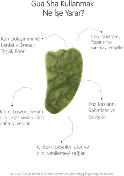 Yeşim Taşı (JADE) Tırtıklı Melek Kanadı Gua Sha Yüz Masaj Aleti Değerli Doğal Taş Sertifikalı