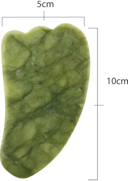 Yeşim Taşı (JADE) Tırtıklı Melek Kanadı Gua Sha Yüz Masaj Aleti Değerli Doğal Taş Sertifikalı