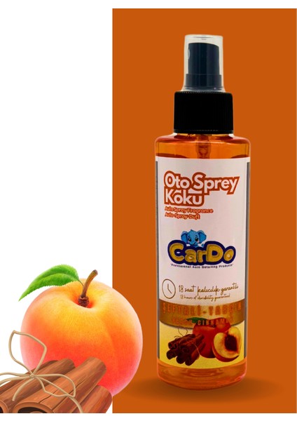 Cardo Premium Oto Kokusu Yüksek Kalıcılık Şeftali Tarçın Kokusu 150 ml