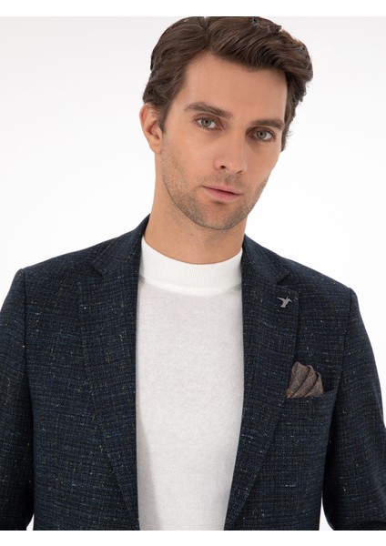 Erkek Petrol Slim Fit Ceket 50290538-VR102