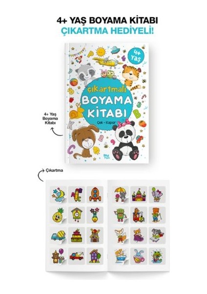 Çıkartmalı Boyama Kitabı 4 Yaş +