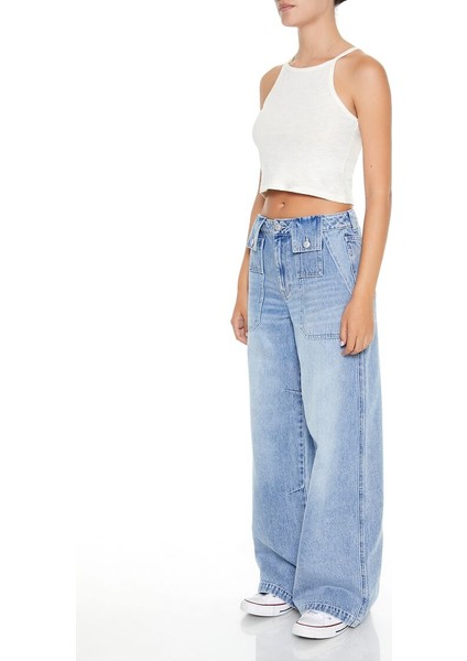 F21 High-Rise Wide-Leg Jean Pantolon