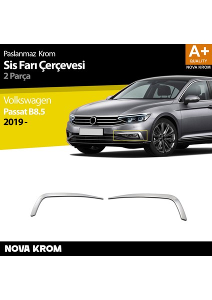 Vw Passat B8.5 Krom Sis Farı Çerçevesi 2 Parça 2019-2023