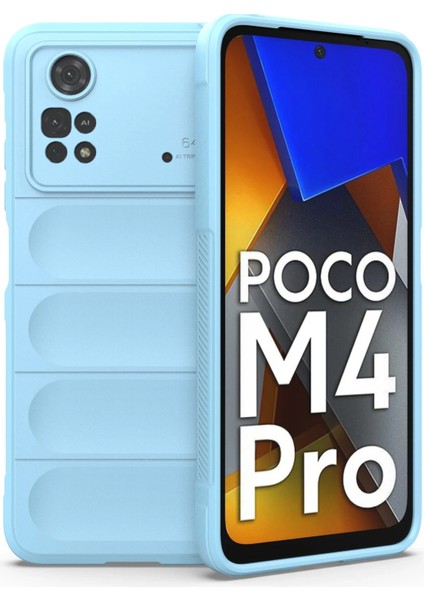 Xiaomi Poco M4 Pro 4g Kılıf Optimum Silikon - Sky Blue Ferrg