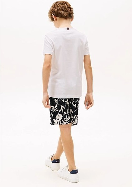 Erkek Çocuk Th Hilfiger Palm Logo T-Shirt - Beyaz modelleri