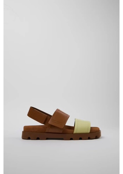 Kadın Brutus Deri Sandalet - Mix