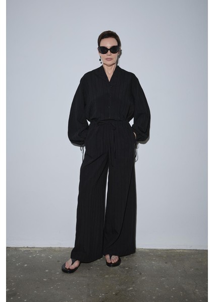 Siyah Alba Culotte Pantolon