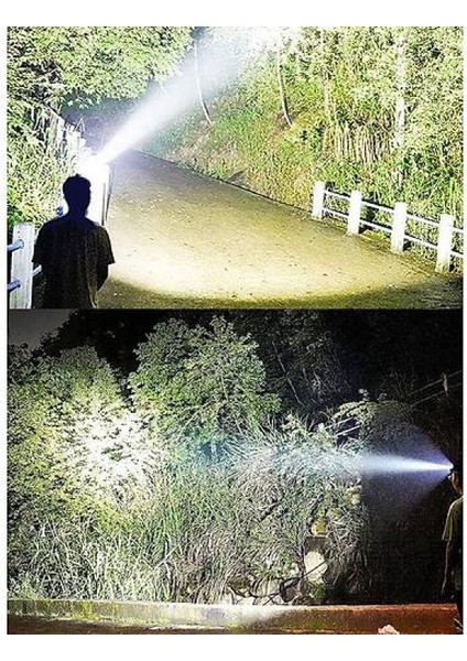 Kafa Lambası 6000 Lümen Şarjlı 3 Başlıklı Cree T6 LED Kafa Feneri Zoom Sellektör HT-630