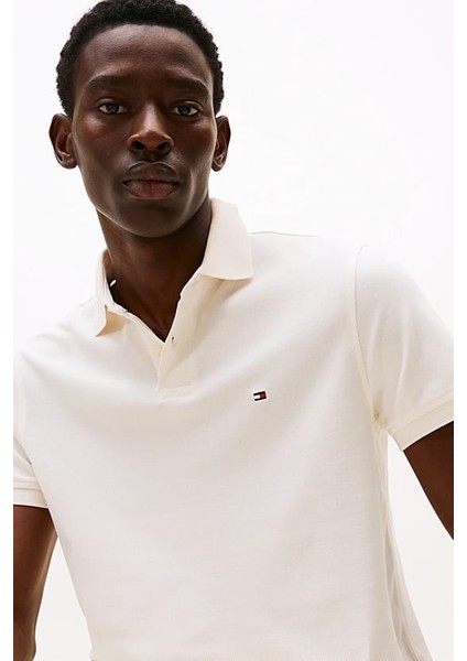 Erkek Th 1985 Regular Düz Polo T-Shirt - Ekru fırsatları
