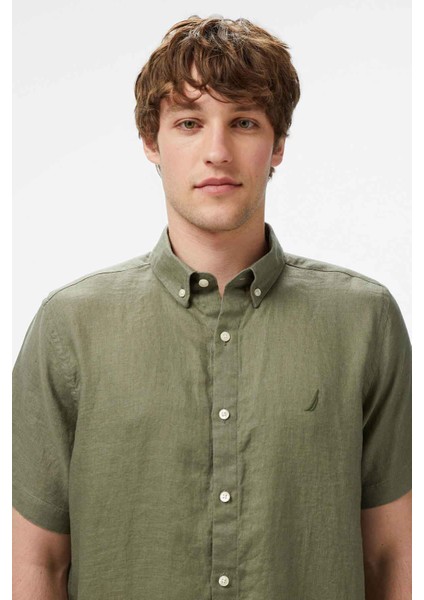 Erkek Classic Fit Gömlek - Haki fırsatları