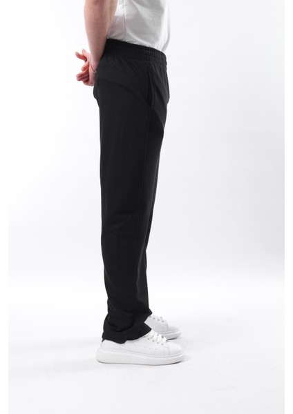 Siyah Rahat Kesim Erkek Eşofman Altı - E6560 fırsatları