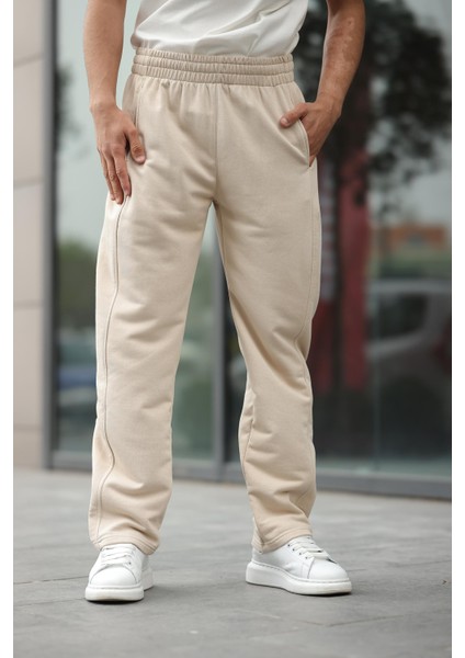 Bej Rahat Kesim Erkek Eşofman Altı E6560