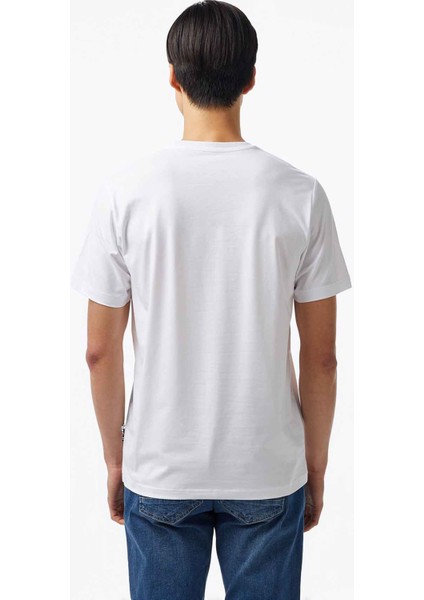Erkek Regular Fit Baskılı T-Shirt - Beyaz fiyatları