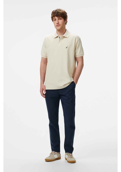 Erkek Jogger Keten Pantolon - Lacivert