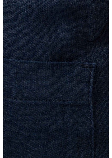 Erkek Jogger Keten Pantolon - Lacivert