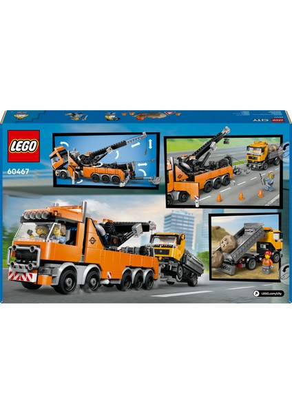 ® City Vinçli Ağır Vasıta Kurtarma Çekici Kamyonu 60467 - 8 Yaş ve Üzeri Çocuklar Için Yaratıcı Oyuncak Yapım Seti (793 Pr) fırsatları
