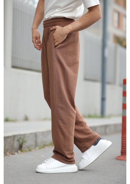 Kahverengi Rahat Kesim Erkek Eşofman Altı E6560 modelleri