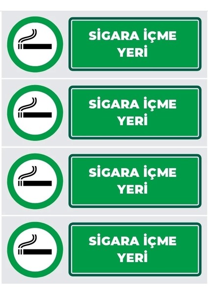 Sigara Içme Yeri Sticker 20X28 cm