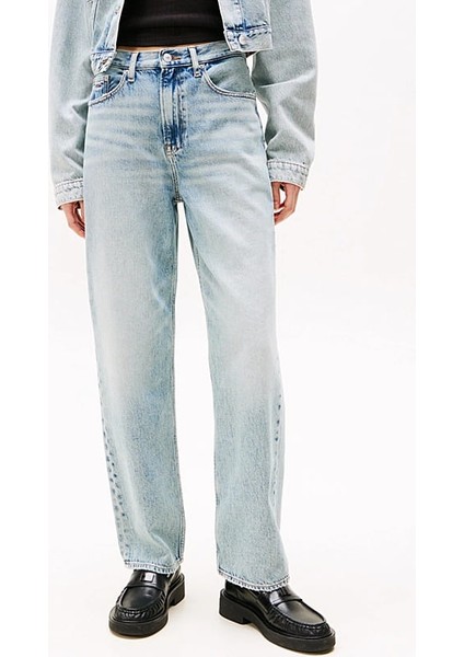 Kadın Th Layla Yüksek Bel Düz Paça Jeans - Açık Mavi