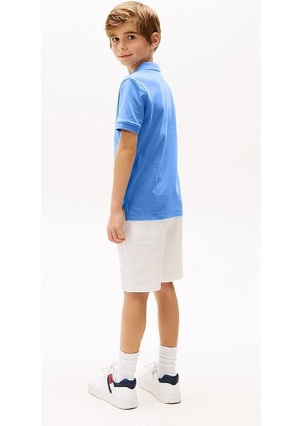 Erkek Çocuk Interlock Polo T-Shirt - Mavi modelleri