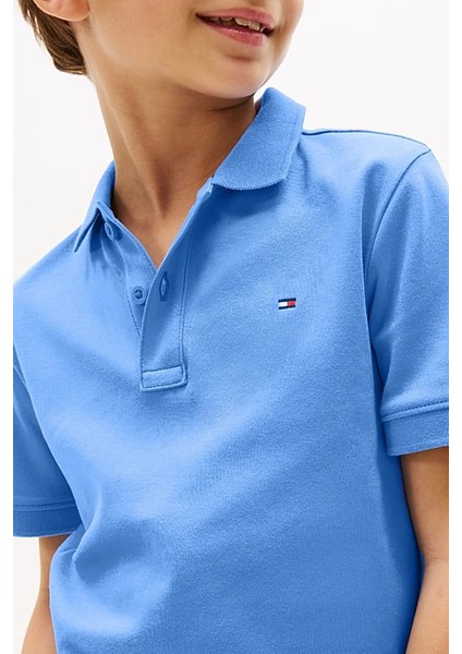 Erkek Çocuk Interlock Polo T-Shirt - Mavi fırsatları