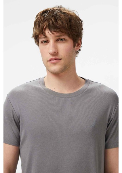 Erkek Regular Fit T-Shirt - Gri fırsatları