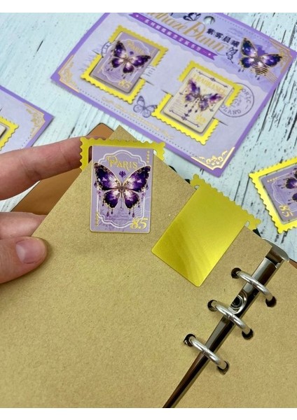 Zarif Kelebekler Mor Renk 2’li Metal Set Kitap Ayracı/ Ataş/yer Imi modelleri