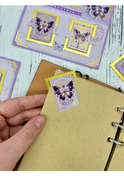 Zarif Kelebekler Mor Renk 2’li Metal Set Kitap Ayracı/ Ataş/yer Imi fırsatları