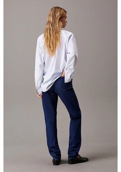 Kadın Ck Authentic Slim Düz Jeans - Mavi modelleri