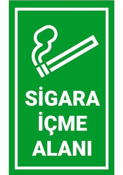 Sigara Içme Alanı Sticker 20X28 cm