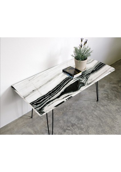 Masa Kaplama Folyosu Laminasyonlu Kendinden Yapışkanlı Mermer Desen