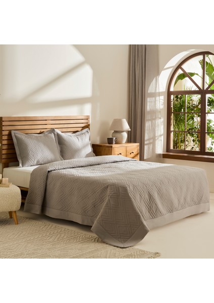 Elza Çift Kişilik Yatak Örtüsü Takımı Gri fiyatları
