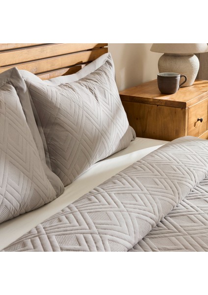 Elza Çift Kişilik Yatak Örtüsü Takımı Gri indirimleri