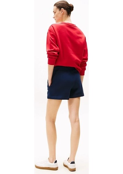 Kadın Th Regular Hilfiger Sweat Şort - Lacivert