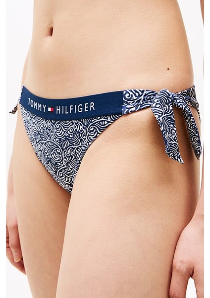 Kadın Th Cheeky Yan Bağlamalı Bikini Alt - Lacivert indirimleri