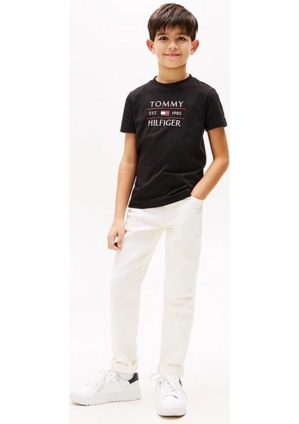 Erkek Çocuk Tommy Flag Hilfiger T-Shirt - Siyah fiyatları