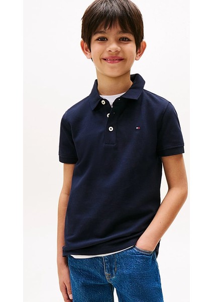 Erkek Çocuk Th Pamuklu Polo T-Shirt - Lacivert