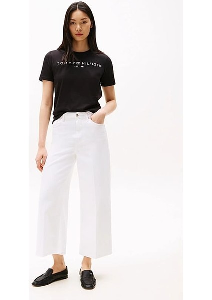 Kadın Th Yazı Logo T-Shirt - Siyah fiyatları