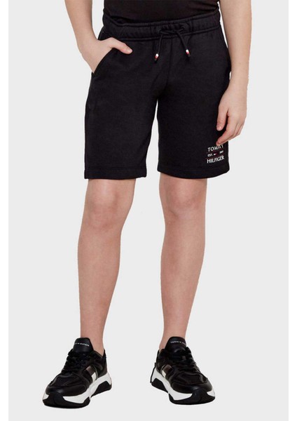 Erkek Çocuk Tommy Flag Hilfiger Şort - Siyah