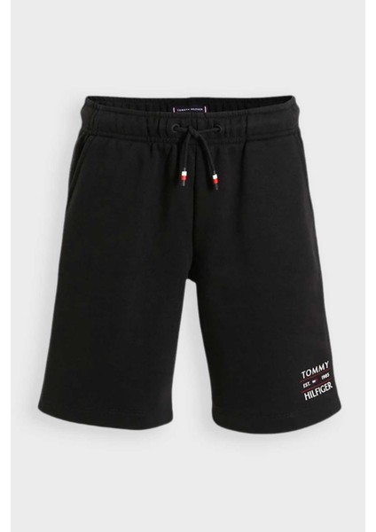 Erkek Çocuk Tommy Flag Hilfiger Şort - Siyah