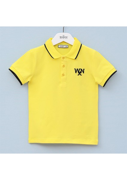 Erkek Çocuk Kısa Kol Polo Yaka Tişört - 15680 - Sarı