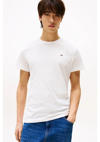 Erkek Tjm Slim 2'li Paket T-Shirt - Ekru/siyah modelleri