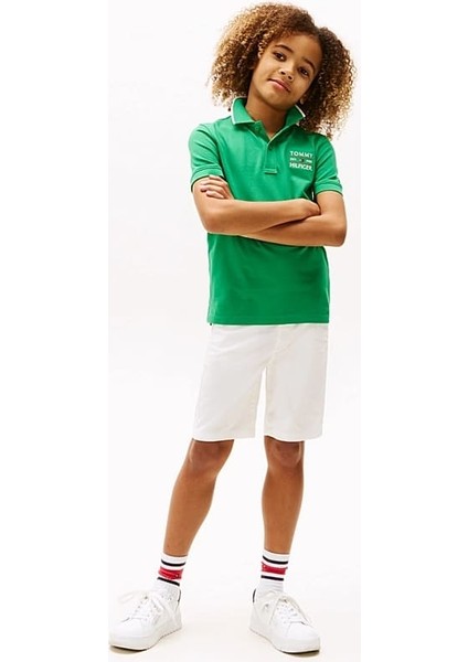 Erkek Çocuk Th Bayrak Logo Polo T-Shirt - Yeşil fiyatları