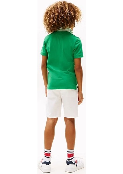 Erkek Çocuk Th Bayrak Logo Polo T-Shirt - Yeşil modelleri