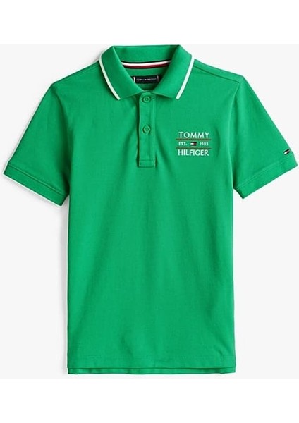 Erkek Çocuk Th Bayrak Logo Polo T-Shirt - Yeşil indirimleri