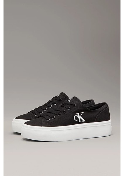 Kadın Ck Canvas Platform Sneakers - Siyah