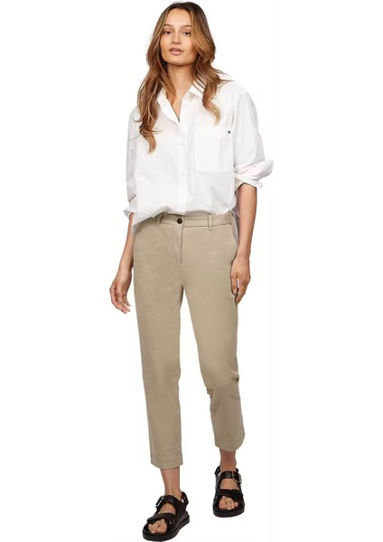 Kadın Co Stretch Gmd Slim Chino Pantolon - Bej
