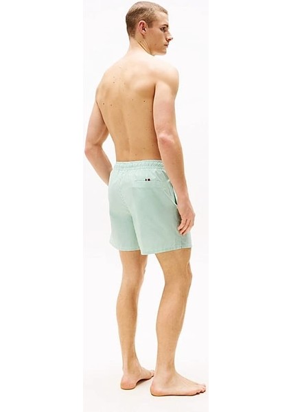 Erkek Th Orta Boy Çizgili Yüzme Şortu - Yeşil fırsatları