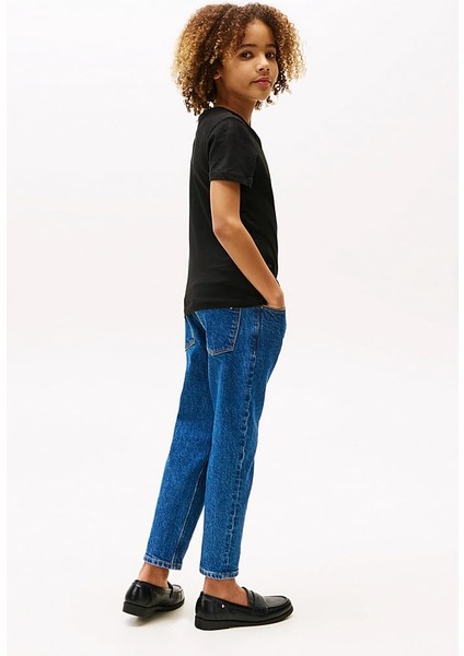 Erkek Çocuk Basic Pamuklu T-Shirt - Siyah modelleri