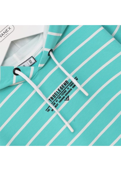 Erkek Çocuk Uzun Kol Ince Kapşonlu Tişört - 16022 - Turkuaz fiyatları